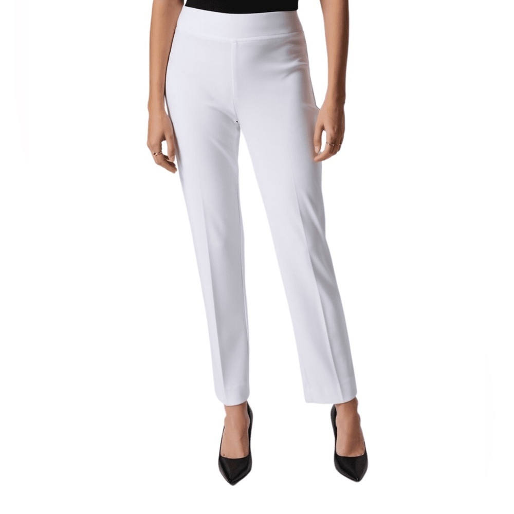 Joseph Ribkoff White Pull On Pleated Trousers Size 6 Women’s